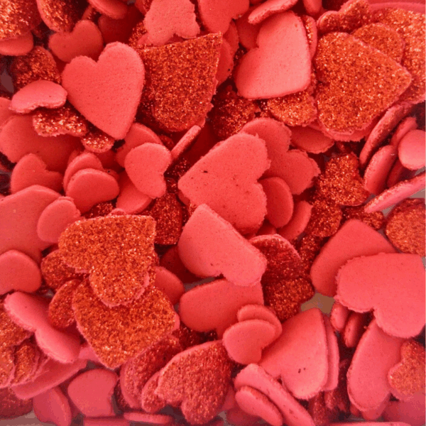 CONFETI CORAZONES CON GLITTER - Imagen 6