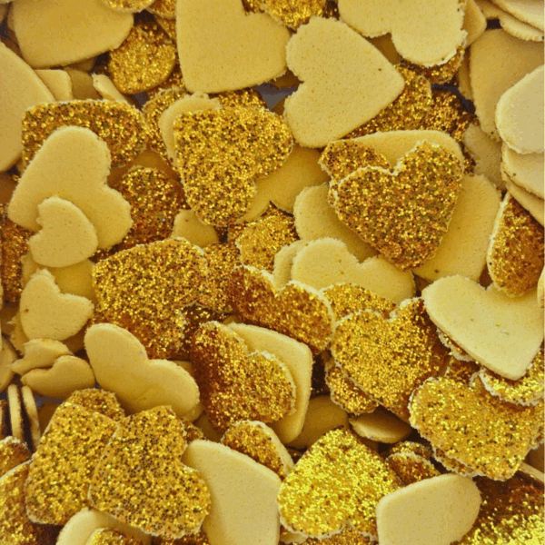 CONFETI CORAZONES CON GLITTER - Imagen 4